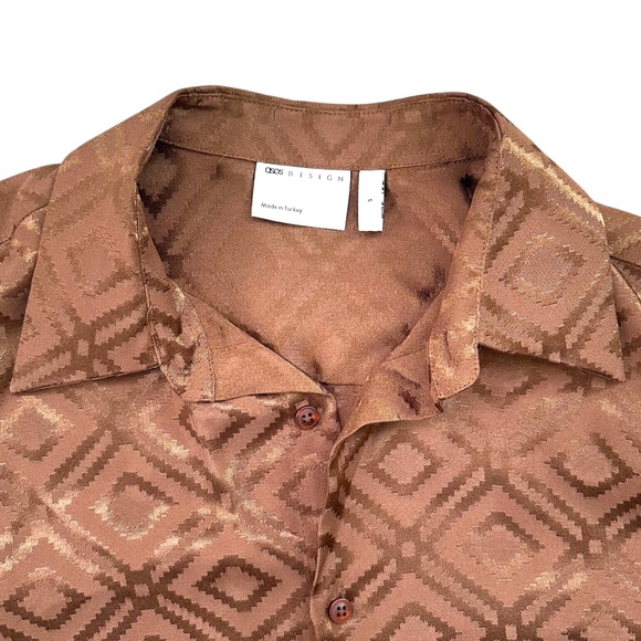 ASOS DESIGN Men's Jacquard Button Down - Picture 3 of 8